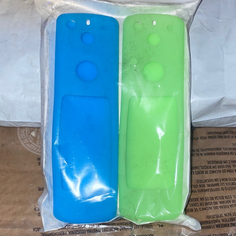 Blue and Green Silicone Phone Cases - Fits Alexa Remote control (3rd Gen 2021)